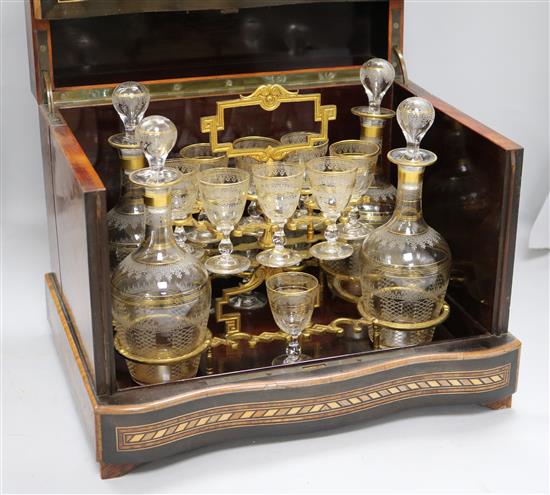 A Louis Philippe amboyna liqueur casket